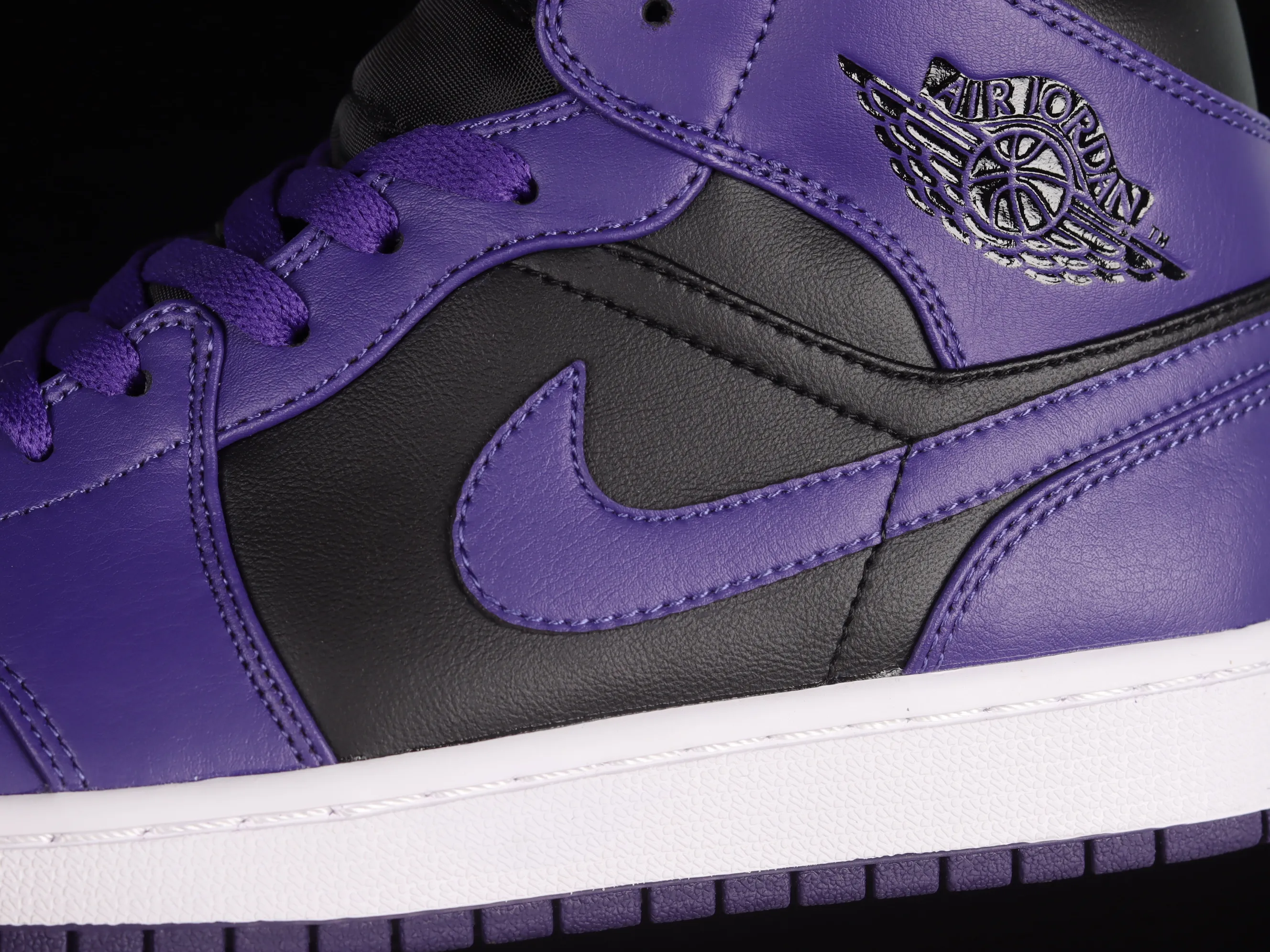 All categories Air Jordan Jordan series basketball shoes Air Jordan 1 Mid Air Jordan 1 Mid AJ1 Joe 1 black and blue mid-top basketball shoes BQ6472-051